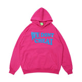 Man Fall Outfits Alphabet Embroidery Sweater Men's and Women's Loose Hooded Autumn and Winter Jacket