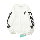 Off White Sweatshirts Graffiti Splash Arrow Printed Crew Neck Sweatshirt Autumn And Winter