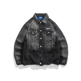 Men Denim Jackets Spring and Autumn Black Denim Jacket Men's Casual Loose