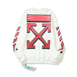 Off White Sweatshirts O Arrow Round Neck Men'S Women'S Pullover Loose Undershirt Coat