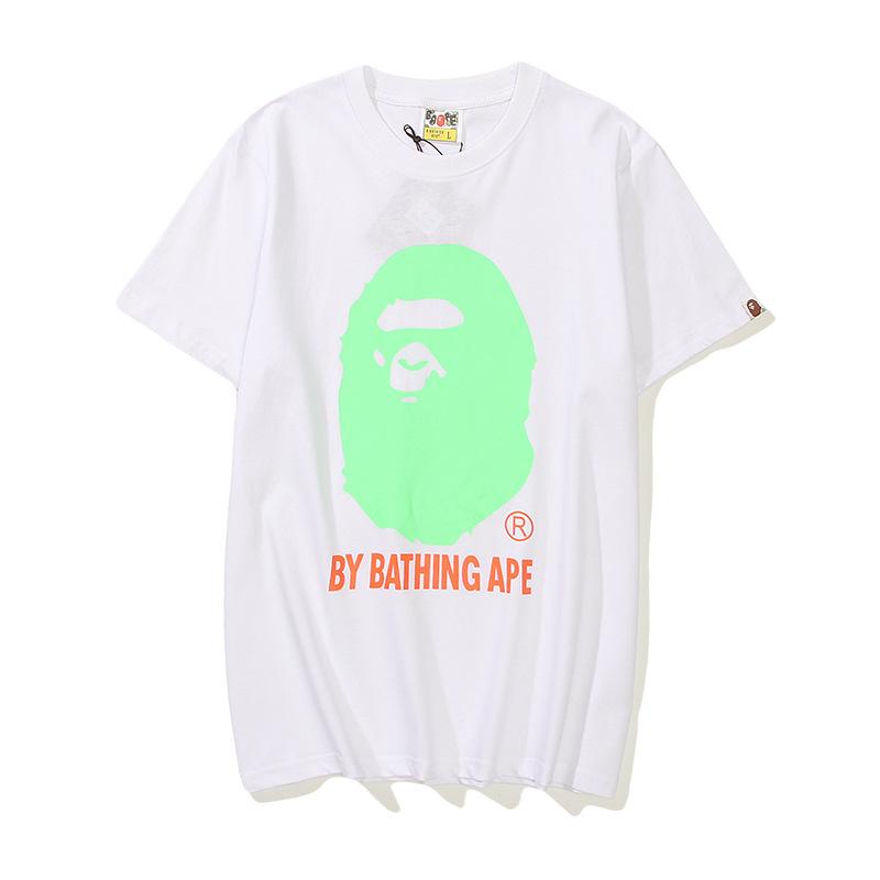 Bathing Ape T Shirt Cartoon Round Neck Summer Loose Printed Plus Size Short-Sleeved Casual T-shirt