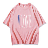 Vlone T Shirts Summer Men'S Printed Casual Short Sleeve