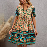 Gypsy Style Dresses Casual Women's Printed Loose Chiffon