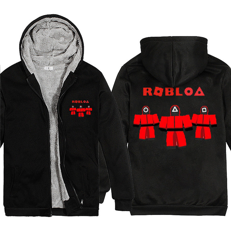 Squid Game Costume Game Sportswear Zipper Hooded Sweater for Men and Women