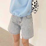 High Waisted Shorts Women's High Waist Denim Shorts Summer Loose-Fitting Slimming Pants
