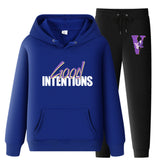 Vlone Hoodie & Pants 2 Piece Set Casual Loose Hoodie Sweatshirt