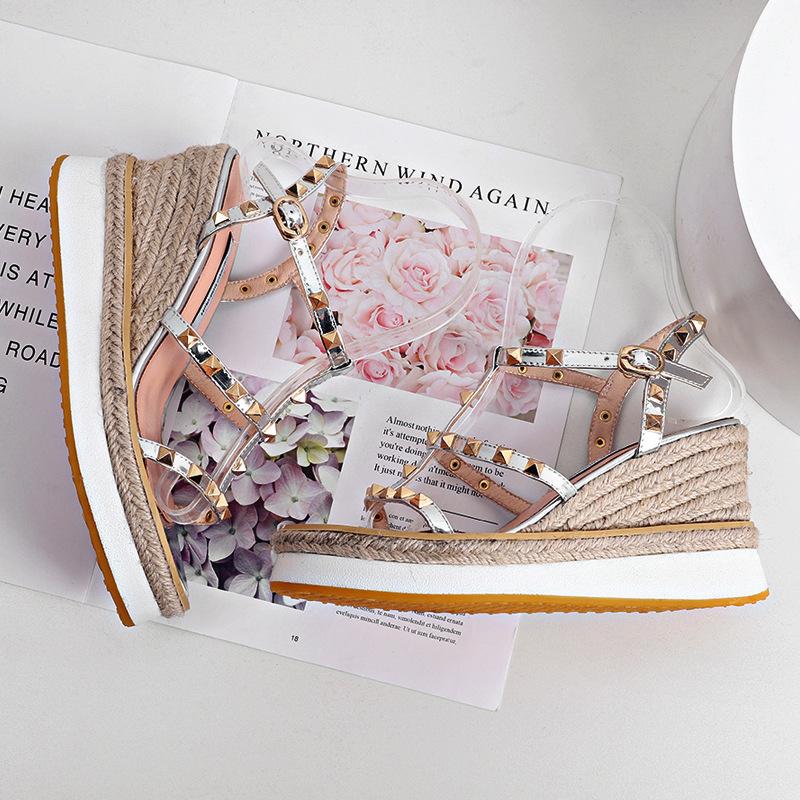 Platform Heels for Women Summer Rivet High Heels