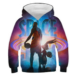 Children Hoodie Space Jam  Jordan Anime Personality Children's Sweater