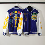 Cardigan Baseball Jacket Autumn and Winter Murakami Long Joint Name STM Embroidered Badge Baseball Uniform Men's and Women's Jacket Jacket