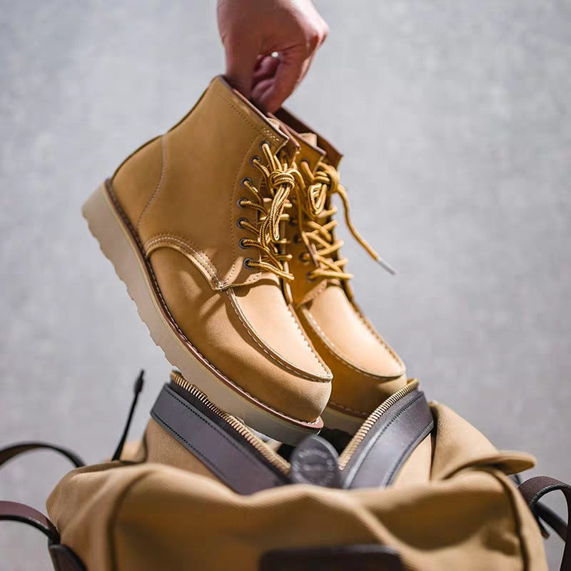 Men's Boots Work Boot Men Casual Hiking Boots Male Martin Boots Retro Boots