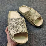 Mens Slide Slippers Men'S Slippers One-Word Sandals Home Shoes