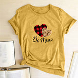 Valentine's Day T Shirts Couples Leopard Plaid Love Women's T-shirt Loose T-shirt