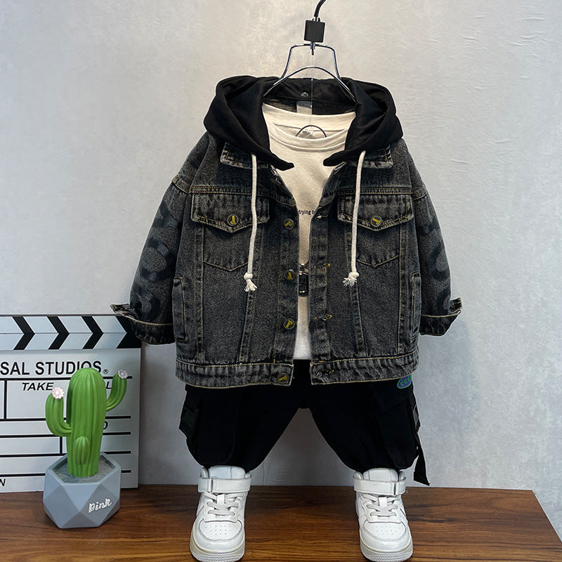 Toddler Boys Jackets Boys' Denim Jacket Spring and Autumn