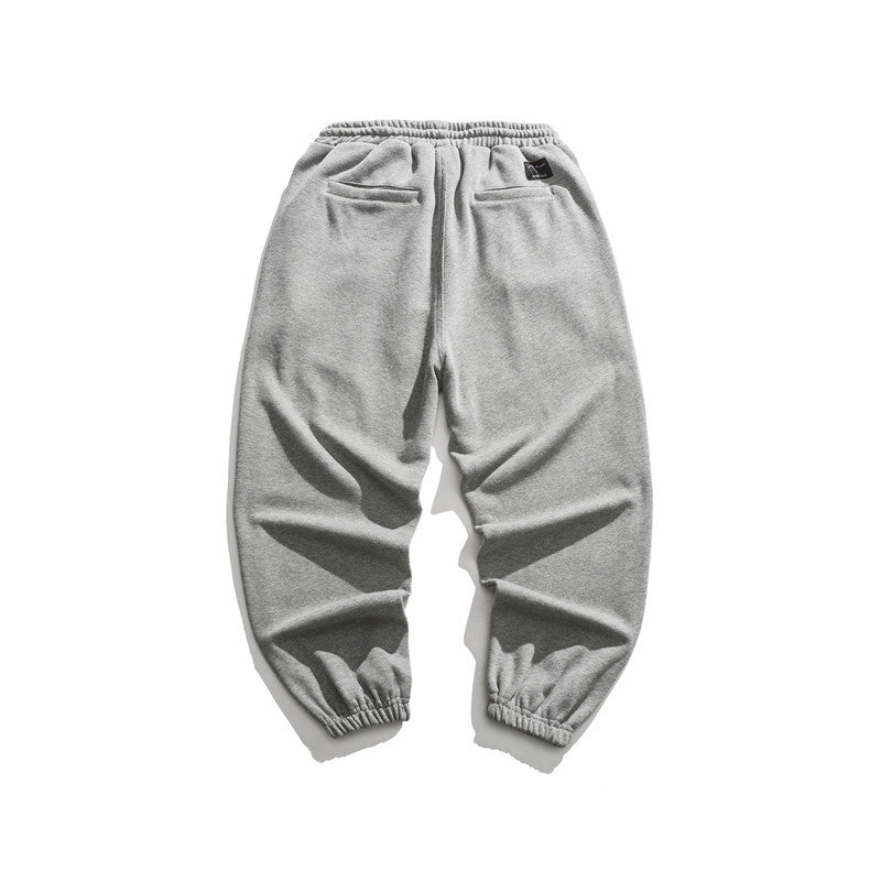 Man Fall Outfis Retro Simple Ankle Banded Pants Loose Casual Sports Pants