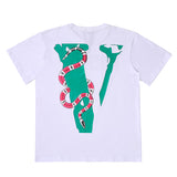 Vlone T Shirt Frieds Viper V Printed Loose Round Neck Short Sleeve T-Shirt