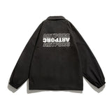 Man Fall Outfis Autumn Letter Print Casual Coach Jacket Boys Loose Street Top