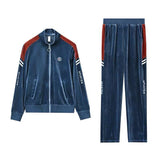 Velour Tracksuit Spring and Autumn Fashion Slimming Large Size Sweater Casual Running Clothes Two-Piece Set
