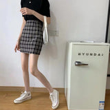MIDI Mauve Skirt Summer Tartan Skirt A- Line Skirt High Waist Hip-Wrapped Skirt