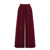 Coachella Music Festival Outfits Casual Loose Drawstring Trousers Wide Leg Pants