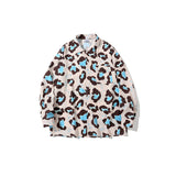 Man Fall Outfits Zebra Print Long-Sleeved Shirt Men's Street Retro Loose Casual Shirt