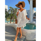 Coachella Music Festival Outfits Summer Loose Pullover Sun Protection Knitted Beach Cover-up