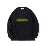 Men Sweater Letter Jacquard Knitwear Men Loose Pullover