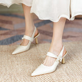 Nude Low Block Heel Pumps Stiletto Pointed Toe