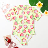 Children Swimsuit Children's Swimsuit Women's Printed One-Piece Sun Protection