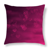 Valentine's Day Pillow Covers 4 Piece Random Styles Together, Love Heart Peach Skin Fabric Valentine's Day Pillow Cover Car Office Sofa Cushion