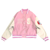 Valentine's Day Jacket Pink Love Angel Baseball Uniform Jacket