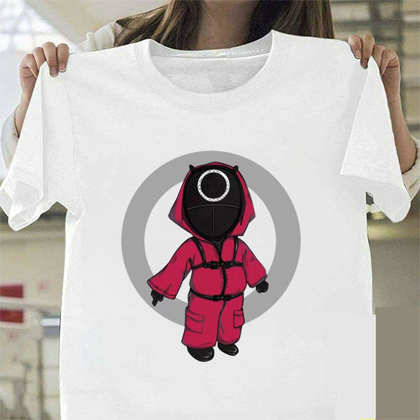 Squid Game Costume Round Six Pattern Printed Short-Sleeved T-shirt