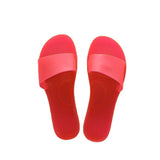Women Open Toe Sandals Flats Summer Candy Color Flat One-Line Casual Slippers