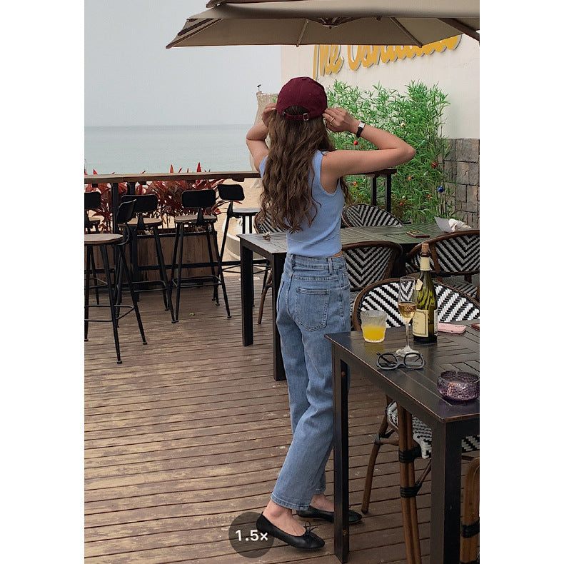 Gloria Vanderbilt Jeans Blue Jeans High Waist Straight Loose