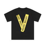 Vlone T Shirt Spring And Summer Printing Color Contrast Loose Base T-Shirt