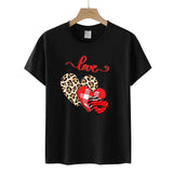 Valentine's Day T Shirt Short-Sleeved Men's and Women's Letter Printed T-shirt Top