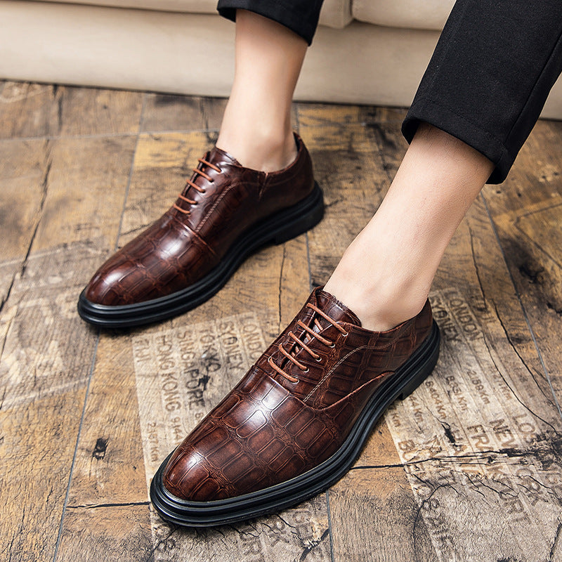 Men's Dress Shoes Classic Leather Oxfords Casual Cushioned Loafer Casual Leather Shoes Men's Formal Wear Business Comfortable