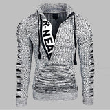 Baja Hoodie Fashion Long Sleeve Lapel Knitwear Loose