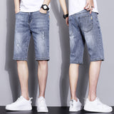 Men Denim Shorts Men's Thin Loose Casual Pants