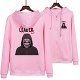 Squid Game Costume Hoodie Casual Zipper Sweater for Men and Women