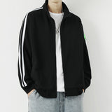 Men Hoodie Spring and Autumn Heavy Japanese Wide Version Tup Cardigan Stand Collar Sweater