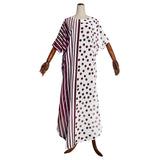 African Dashiki Dress Stripe Polka Dot Dress