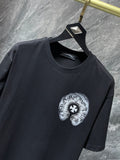 CHH Chrome Hearts T Shirts Sanskrit Cross Virtual Three-Dimensional