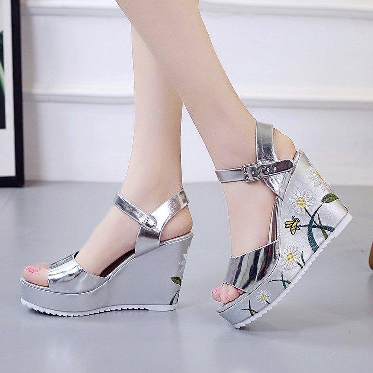 High Heels Slides Summer Buckle High Heel Sandals