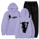 Vlone T Shirts & Shorts 2 Piece Set Sports Leisure Pullover Sweater Hooded