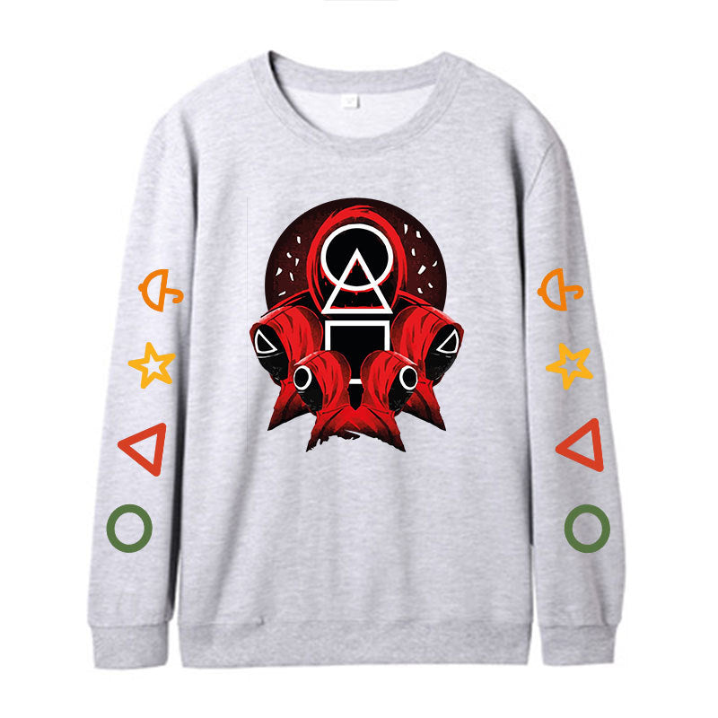 Squid Game Costume Casual Sports round Neck Sweater for Men