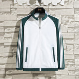 Men's Jackets Stand Collar Jacket Three Bars Stripes