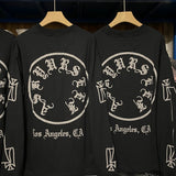 Askyurself T Shirt Spring and Autumn Retro Loose Men's Long-Sleeved T-shirt