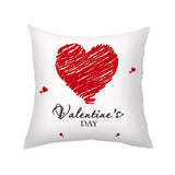 Valentine's Day Pillow Covers 4 Piece Random Styles Together, Printed Couple Love Love Heart Flowers Back Cushion