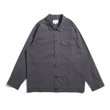 Man Fall Outfis Autumn Men's Tooling Lapel Button Cardigan Top Simple Baggy Casual Jacket