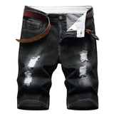 Men Denim Shorts Men's Jeans Shorts Hole Light
